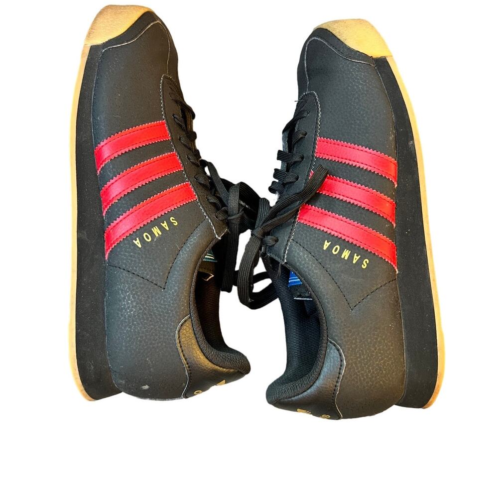 Men's Adidas Black and Red Samoa Size US 9 - Picture 6 of 8